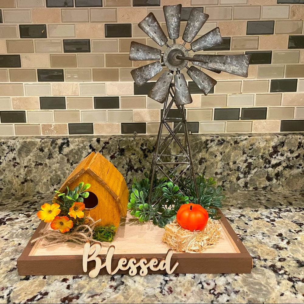 Handmade Farmhouse Windmill piece